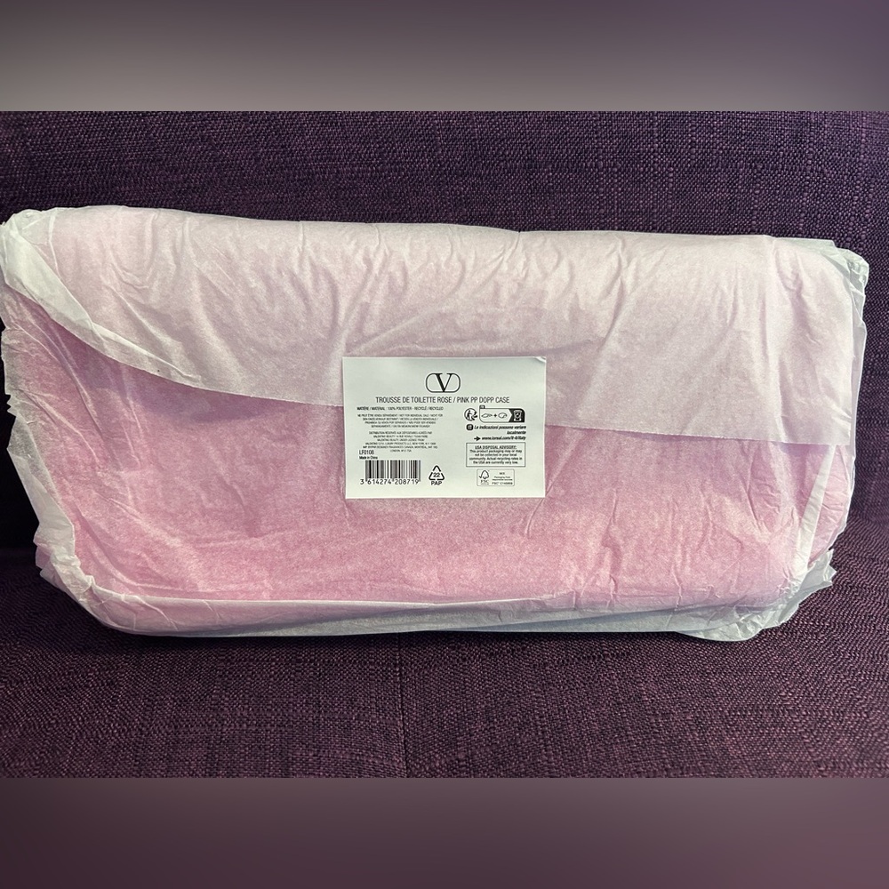 Valentino Pink Velvet Clutch with Embossed Logo NWOT - Picture 2 of 11